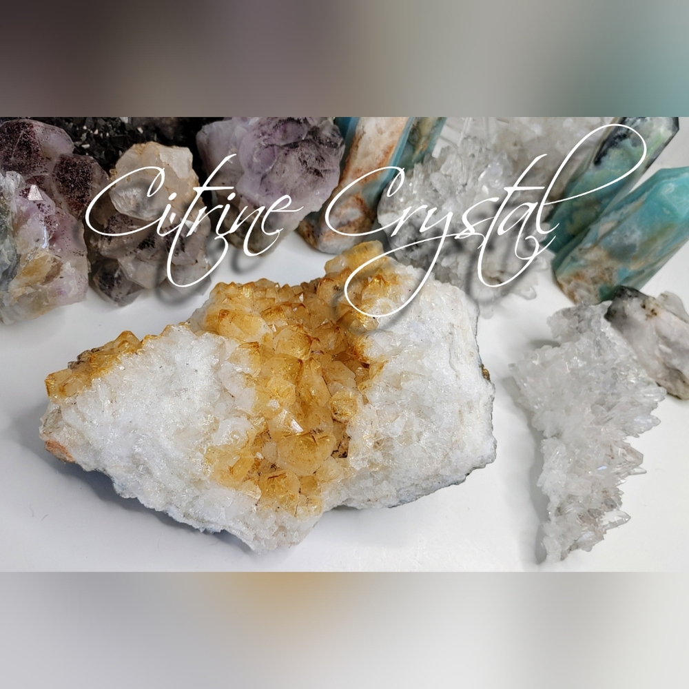 Citrine Quartz Crystal Cluster